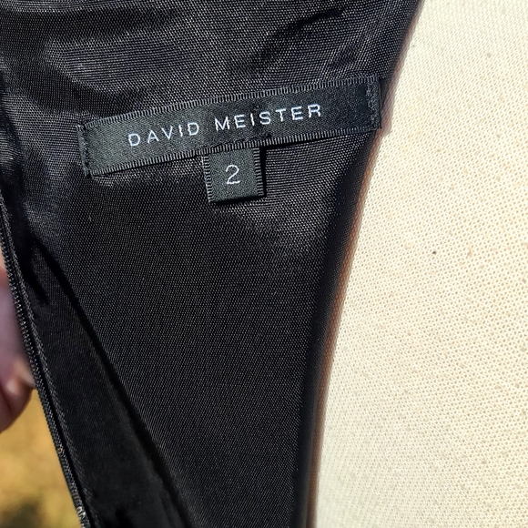 David Meister black pleated dress - Picture 6 of 7